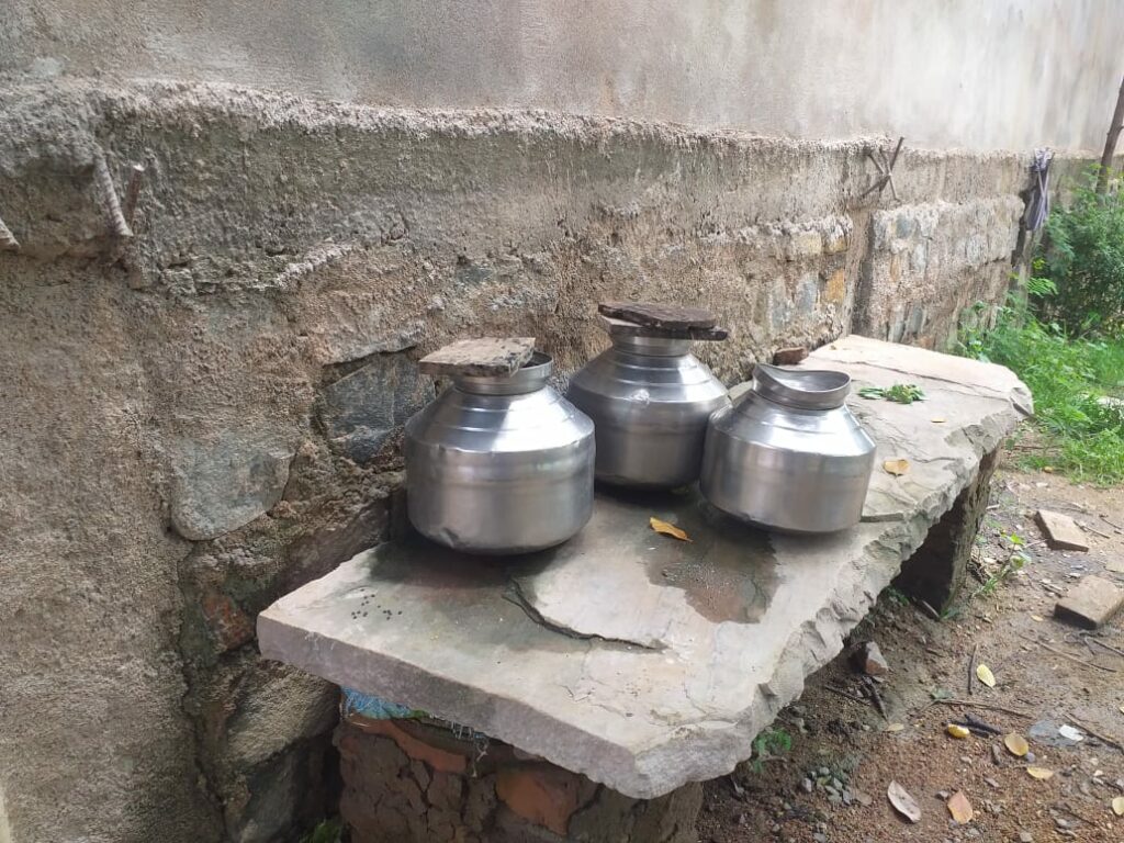 Just one hand pump between 150 families
